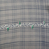 XXL 1950s Gray Plaid Cotton Day Dress Short Sleeve Summer Casual Volup