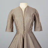 1950s Norman Norell Silk Brocade Cocktail Dress