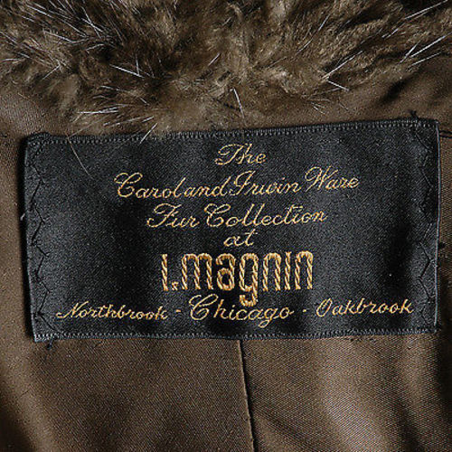 Luxurious I. Magnin Long Hair Beaver Fur Swing Coat
