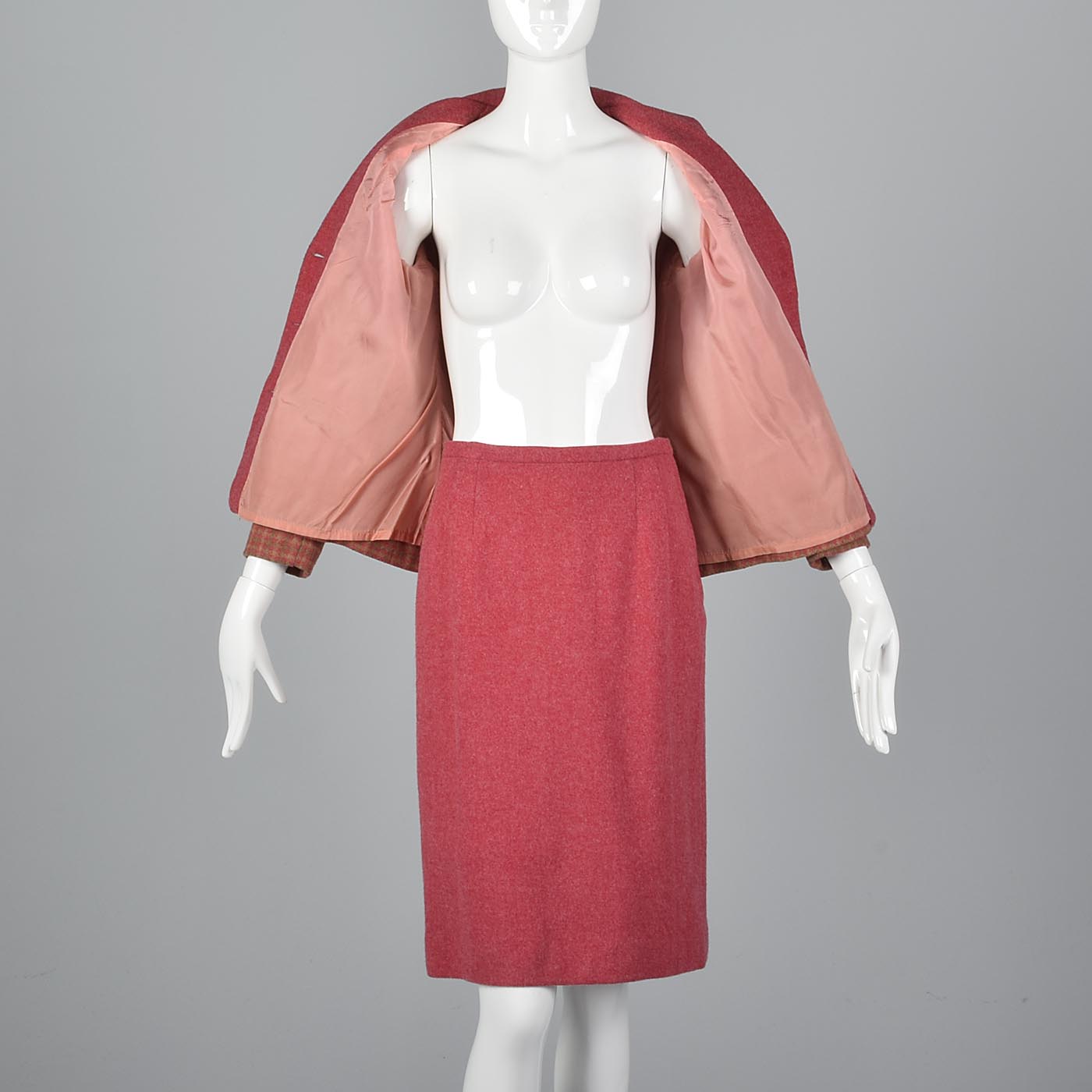 1960s Two Piece Pink Skirt Suit