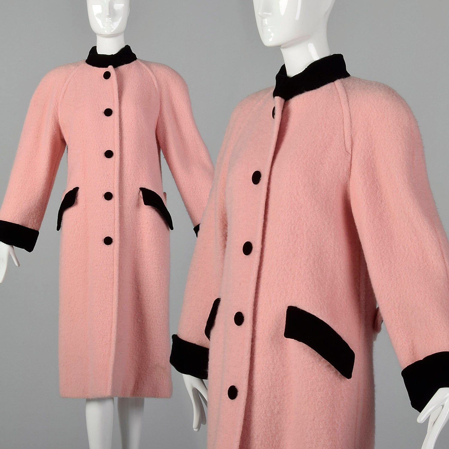 Small 1980s Pink Wool Jacket