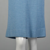 XS Courreges 1970s  Blue Sweater Dress