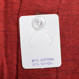 1950s Mens Deadstock Red Knit Shirt with Embroidered Chest Detail