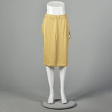 Medium St John Collection 1990s Gold Knit Skirt