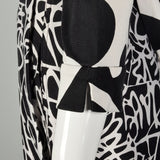 Medium Diane Von Furstenberg Wrap Dress Tie Waist Black Abstract Print