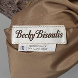 Large Becky Bisoulis 1980s Mauve Lace Skirt Set
