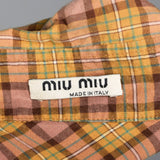 2000s Miu Miu Plaid Button Down Shirt