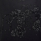 1960s Black Sleeveless Sweater with Beading