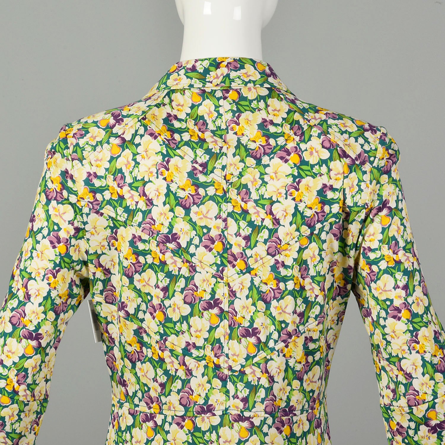 Medium Diane Von Furstenberg Violet Print Dress Floral Silk Jersey