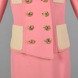 XS Christian LaCroix 1980s Pink Skirt Suit
