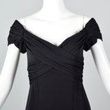 1990s Nicole Miller Off Shoulder Little Black Dress