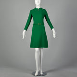 Small Adele Simpson 1960s Kelly Green Dress