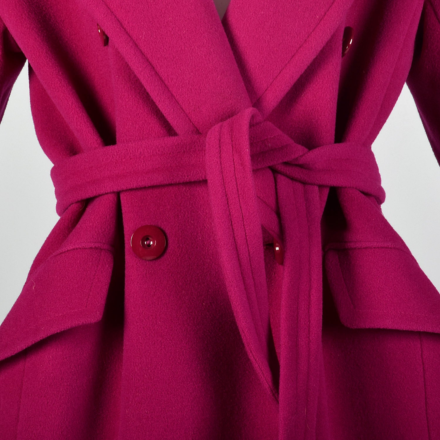 Medium 1980s Dramatic Pink Trench Coat