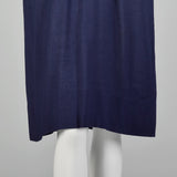 XL 1950s Navy Blue Day Dress