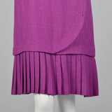1980s Carolina Herrera Purple Dress