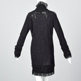 1990s Jean Paul Gaultier Soleil Black Lace and Mesh Jacket
