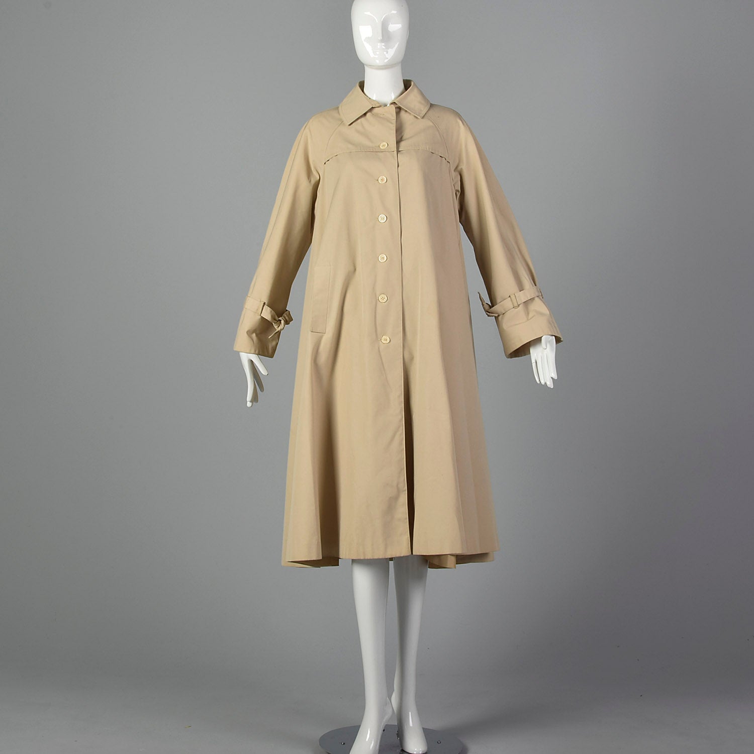 OSFM Diane Von Furstenberg 1970s Tan Trench Coat