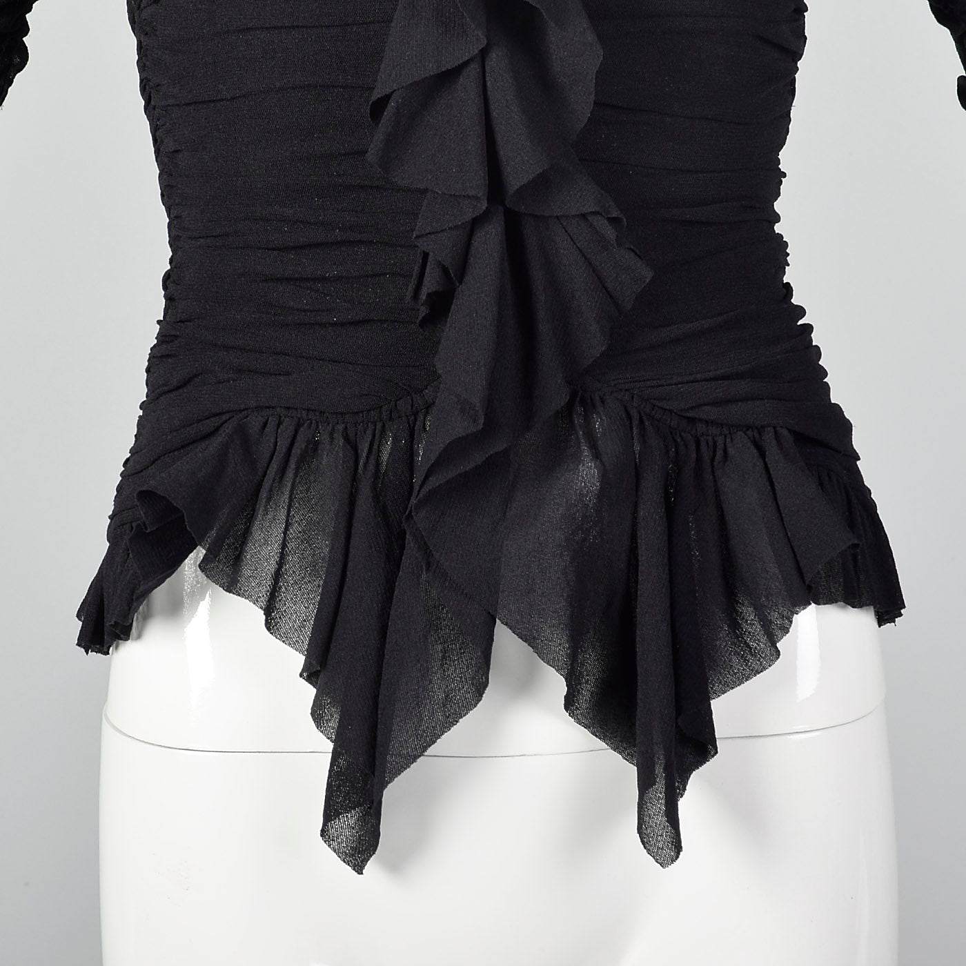 2000s Casadei Black Ruched Top