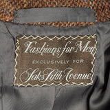1970s Mens Saks Fifth Avenue Wool Tweed Shooting Jacket