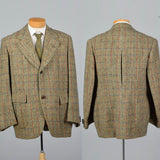 1930s Brown Tweed Jacket with Pleated Back Vent