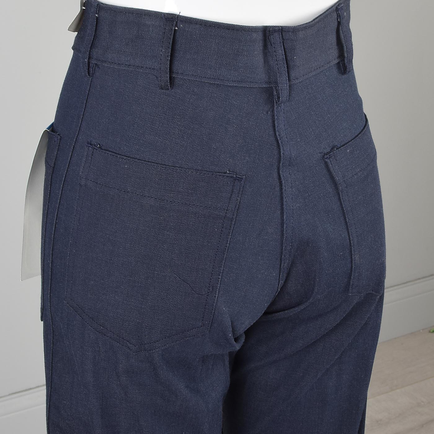 30x38 Extra Long Seafarer Bell Bottoms High Waist Indigo Denim