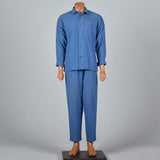 1990s Mens Issey Miyake Plantation Two Piece Chambray Suit