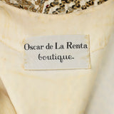 Medium Oscar de la Renta 1970s Long Gold Sequin Red Sleeve Dress