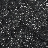 1960s Black Sequin Top with Scalloped Hem