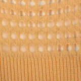 Small St John Knit Dress Orange Sherbet Sheer Casual Short Sleeve