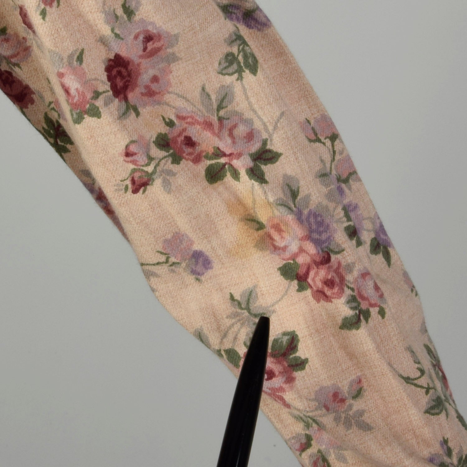 Medium 1990s Laura Ashley Dress Floral Wool Cotton Blend Long Sleeve Autumn