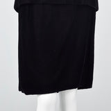 1980s Givenchy Nouvelle Boutique Black Velvet Skirt Suit