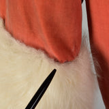 1920s Pink Velvet Cocoon Coat with Fur Collar and Cuffs
