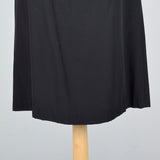 1940s Black Rayon Skirt Suit with Faille Trim