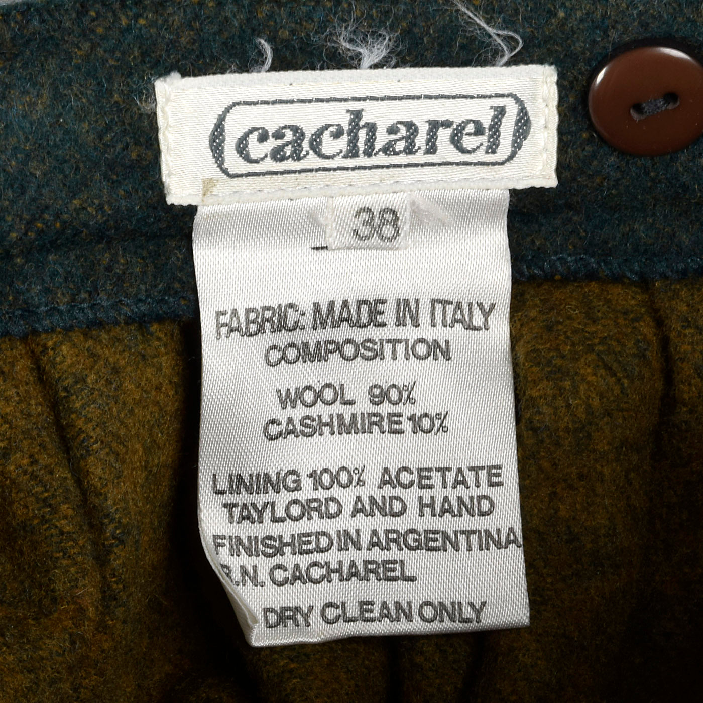 1980s Cacharel Wool and Cashmere Blend Skirt