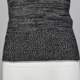 1970s Metallic Silver and Black Lurex Sweater