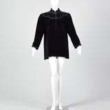 1980s Yves Saint Laurent Velvet Swing Coat