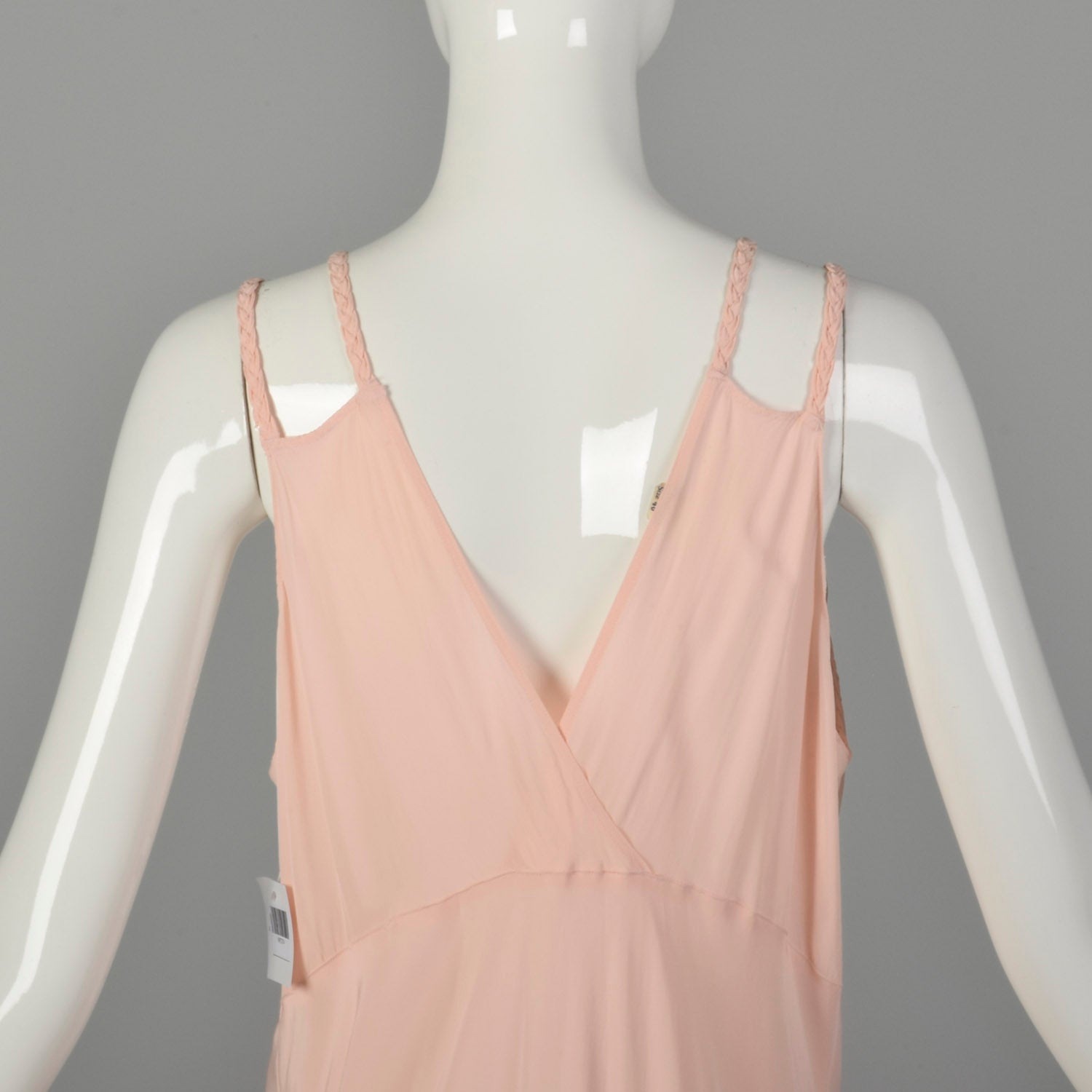 Large 1930s Pink Rayon Nightgown Fetish Lingerie Adam & Eve Fig Leaf Novelty Boudoir
