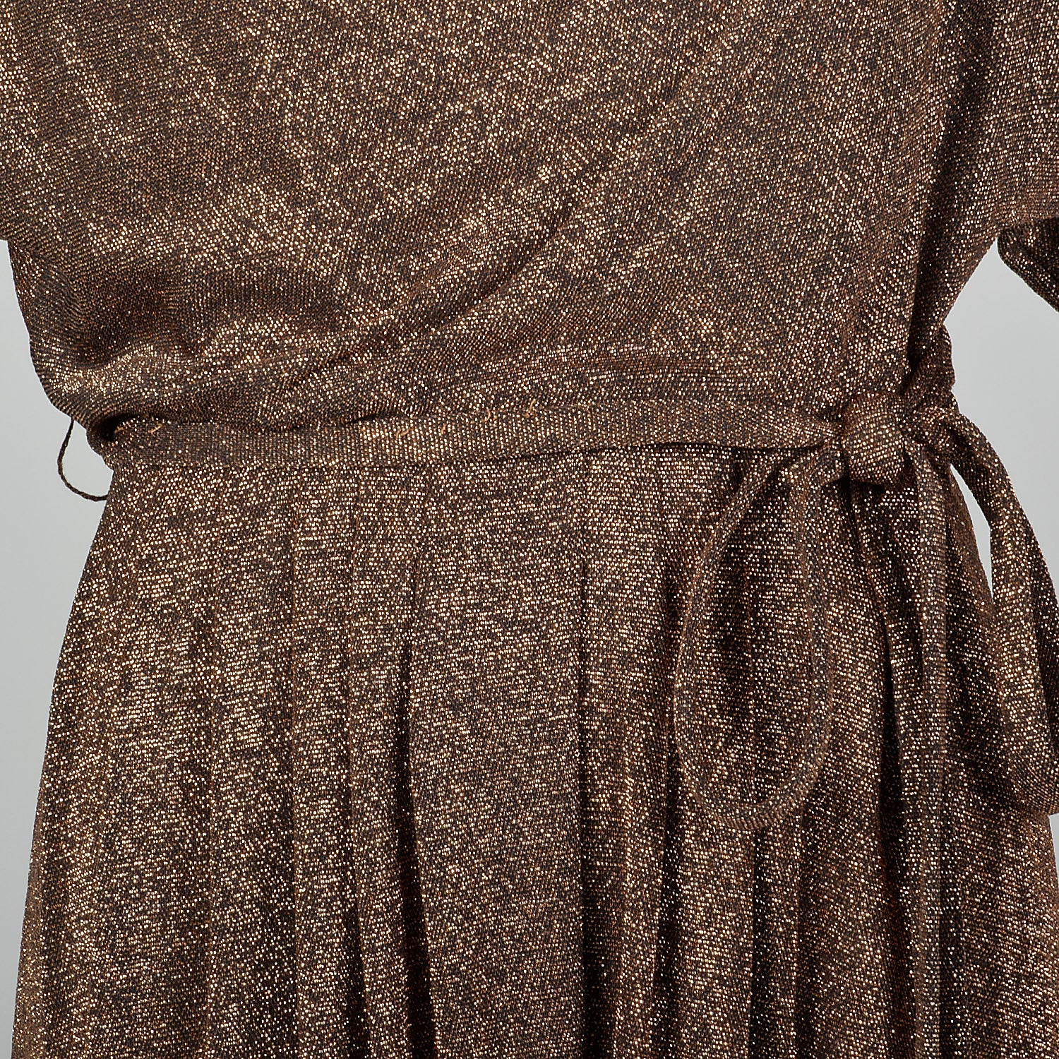 Small 1970s Bronze Lurex Dress