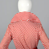 1960s Deadstock Velvet Cigarette Pants & Op Art Tunic Top Ensemble