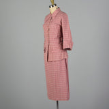 1950s Lightweight Pink Summer Skirt Suit