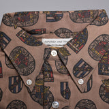 1950s Mens Deadstock Shirt with Novelty Stained Glass Print