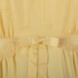 1950s Yellow Nightgown with Tie Back Waist