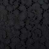 1960s Lace Overlay Shift Dress with Sheer Poof Sleeves
