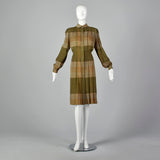 Saks Fifth Avenue  Green Plaid Shirt Dress