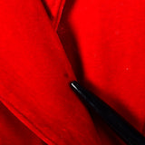 1950s Red Velvet Coat Dress with Mink Collar