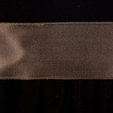 1960s Brown Velvet Dress with Satin Ribbon Waist and Hem