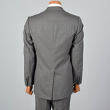 Medium 1970s Gray Windowpane Plaid Suit