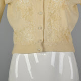 1950s Cashmere Sweater with Lace Inserts