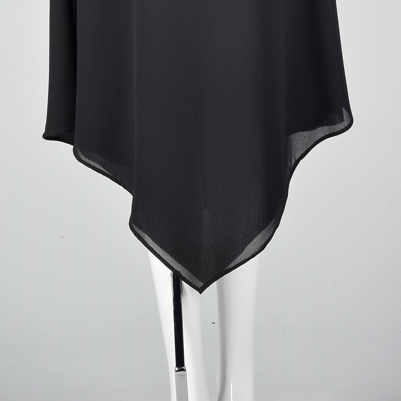 Pierre Cardin Boutique Black Slip Dress with Widow's Peak Hem
