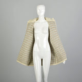 Medium 1980s Cozy Autumn Sweater Jacket Asymmetric Knit Cardigan Heavy Winter Sweater Coat